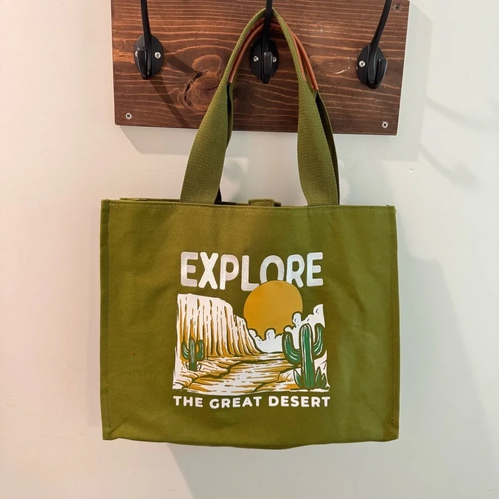 NWOT National Parks Women’s Explore Tote Bag Olive Green - Picture 1 of 5